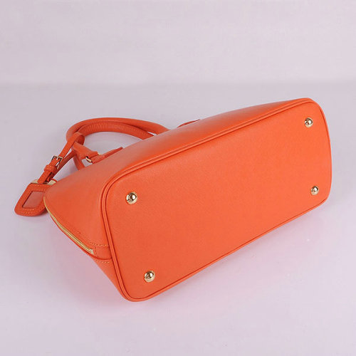 2014 Prada Saffiano Calf Leather Two Handle Bag BL0837 orange - Click Image to Close